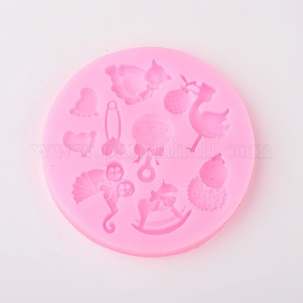 Baby Shower Party DIY Food Grade Silicone Molds AJEW-L054-84-1