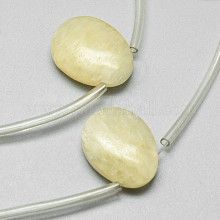 Natural Yellow Jade Beads Strands G-Q948-49-1