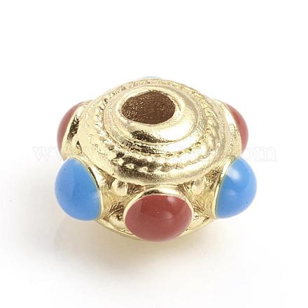 Perles cahoteuses en laiton couleur or mat KK-L155-05B-1