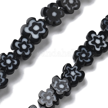 Ручной работы millefiori стеклянные бусины нитки LAMP-F035-09H-1