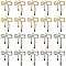 40Pcs 2 Colors Alloy Pendants, with Rhinestone, Bowknot, Platinum & Golden, 26x20x4mm, Hole: 1.6mm, 20pcs/color