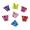Spray Painted Zinc Alloy Slide Charms,with Crystal Rhinestone, Letter Slide Charms, Mixed Color, Letter.W, 11.5~13mm