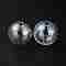 Handmade Two Holes Blown Glass Globe Beads, Round, for DIY Wish Bottle Pendants Glass Beads, Colorful, 18mm, Hole: 2.2mm