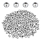 DICOSMETIC 300Pcs 6mm Round Metal Beads Stainless Steel Small Round Loose Beads Ball Spacer Beads for DIY Jewelry Making, Hole: 2.4mm