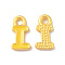 Alloy Enamel Pendants, Matte Gold Color, Letter Charm, Nickel Free, Letter I, 10x5.5x1.5mm, Hole: 1.6mm