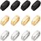 304 Stainless Steel Slide Charms, Oval, Mixed Color, 15x8.5x5mm, Hole: 6x12.5mm, 18pcs/box