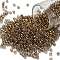 TOHO Round Seed Beads, Japanese Seed Beads, (204) Gold Luster Montana Blue, 8/0, 3mm, Hole: 1mm, about 10000pcs/pound