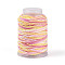 35M Segment Dyed Macrame Cotton Cord, Round Braided Rope, for Wall Hanging, Crafts, Gift Wrapping, PeachPuff, 1mm, about 38.28 Yards(35m)/Roll