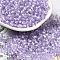 Transparent Glass Round Seed Beads, Inside Colours, Round, Lilac, 6/0, 4x3mm, Hole: 1.2mm, about 161pcs/10g