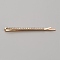Zinc Alloy Rhinestone Hair Bobby Pins, Hair Accessories for Woman Girls, Light Gold, 60x2.5x6mm