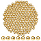 ABS Plastic Beads, Eco-Friendly Electroplated Beads, Round, Golden Plated, 7.5~8mm, Hole: 1.8~2mm, 500pcs