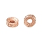 Rack Plating Brass Beads, Cadmium Free & Lead Free, Long-Lasting Plated, Long-Lasting Plated, Column, Rose Gold, 6.5x2.5mm, Hole: 2.2mm