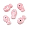 Handmade Porcelain Beads, Fish, Famille Rose Porcelain, Pearl Pink, 19x11~12x7.5~8mm, Hole: 2mm