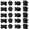 32Pcs 4 Style Aluminium Pendants, Pet Tag, Fish & House & Bone & Dog Paw Prints, Black, 24~35x27~38x1mm, Hole: 3mm, 8pcs/style