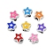 CCB Plastic European Beads, Large Hole Beads, Enamel Style, Star, 13x13x8mm, Hole: 5mm