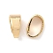 Brass Snap on Bails, with Rubber Plug, Round, Rack Plating, Nickel Free, Real 18K Gold Plated, 6x3x4mm, Hole: 5.5x3mm