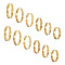 Pandahall 12Pcs 6 Size 201 Stainless Steel Grooved Finger Ring Settings, Ring Core Blank, for Inlay Ring Jewelry Making, Golden, Inner Diameter: 17~22mm, 2Pcs/size