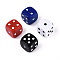 Baking Painted Opaque Acrylic Beads, Dice, Mixed Color, 14x14x14mm, Hole: 2.2mm