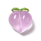 Luminous Translucent Resin Cabochons, Peach, Lilac, 17.5x16x12.5mm