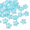 30Pcs Electroplate Transparent Acrylic Beads, Star, AB Color, Sky Blue, 10x4mm, Hole: 1.5mm