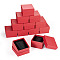 Rectangle Paper Jewelry Gift Boxes, with Non-woven Fabrics Pillow, Jewelry Organizer Case for Bracelets, Watch Storage, Cerise, 8.5x8.3x5.5cm