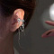 Alloy Rhinesonte Cuff Earrings, Platinum