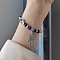 Alloy Turkiye Hamsa Hand Pendant Bracelets, Blue Evil Eye Beaded Jewelry for Women