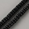 Coconut Beads Strands, Flat Round, Black, 10x5mm, Hole: 1.7mm, about 124pcs/strand, 15.94''(40.5cm)