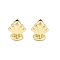 Brass Beads, Mixed Shapes, Rack Plating, Long-Lasting Plated, Cadmium Free & Lead Free, Real 18K Gold Plated, Fan, 7x6.5x5mm, Hole: 1.2mm
