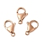 Ion Plating(IP) 304 Stainless Steel Lobster Claw Clasps, Parrot Trigger Clasps, Rose Gold, 10x6x3mm, Hole: 1.2mm
