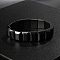 Non-Magnetic Synthetic Hematite Beaded Stretch Bracelets for Men, Rectangle, 5/8x2-1/2 inch(1.45x6.5cm), Inner Diameter: 2-1/8 inch(5.5cm)