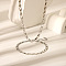 Stylish Stainless Steel Can Tab Chain Bracelets & Necklaces Sets, Stainless Steel Color