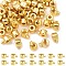50Pcs Brass Crimp Beads, Long-Lasting Plated, Column, Real 18K Gold Plated, 0.4x0.3x0.2cm, Hole: 1mm