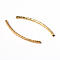 Brass Tube Beads, Curved, Golden, 30x2mm, Hole: 1mm