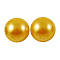 ABS Plastic Imitation Pearl Cabochons, Half Round, Goldenrod, 8x4mm