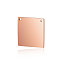 Ion Plating(IP) 304 Stainless Steel Stamping Blank Tag Pendants, Manual Polishing, Square Charm, Rose Gold, 10x10x1mm, Hole: 1mm