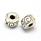 Alloy European Style Clasps, Column, Antique Silver, 9x6mm, Hole: 3mm
