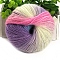 Gradient Color Wool Thread, Section Dyed Icelandic Wool Thread, Soft and Warm, for Hand-woven Shawl Scarf Hat, Colorful, 2mm