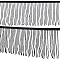 1 Yard Polyester Tassel Lace Ribbon, with Glass Beads, Black, 4-1/8 inch(105mm)