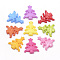 2-Hole Acrylic Buttons, Christmas Tree, Mixed Color, 21.5x18x3.5mm, Hole: 1.5~2mm
