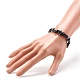 Natürliche Schneeflocken-Obsidian-Chip-Perlen-Stretch-Armbänder für Kinder BJEW-JB06388-06-3