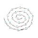 Enamel Flat Round with Evil Eye Link Chains CHS-G021-01P-04-3