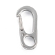 304 Stainless Steel Push Gate Snap Keychain Clasp Findings STAS-C024-13P-2