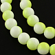 Chapelets de perles en verre peint au four bicolores DGLA-R050-6mm-22-1