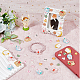 SUPERFINDINGS 80Pcs 10 Style Translucent Resin Cabochons Glitter Animals Undrill Album Flatback Scrapbooking Embellishments for DIY Phone Case Hair Clip Crafts CRES-FH0001-17-5
