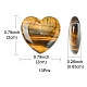 天然タイガーアイ ハート パーム ストーン  エネルギーバランスを整える瞑想のためのポケットストーン  20x20x6.5mm G-YW0001-53-3