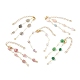 Pepite naturali miste gemme perline braccialetto fabbricazione AJEW-JB00953-1