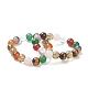 Natural Mixed Wealth Stone Beaded Stretch Bracelets BJEW-D446-E-39-1