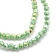 Verre à facettes perles bracelets extensibles BJEW-JB05488-03-3