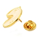 食べ物をテーマにしたエナメルピン  バックパックの服のための黄金の合金のブローチ  モカシン  22x20x1.5mm JEWB-H011-03G-02-3